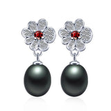 925 Silver Earrings Natural Freshwater Pearl Wedding