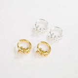 Retro S925 Silver Multilayer Winding Line Earrings