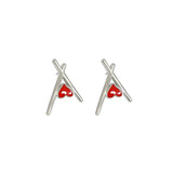 Minimalist Geometric Silver Drop Glue Earrings