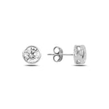 Silverlina Silver 6mm Zircon Earrings