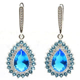925 Solid Silver Romantic Paris Topaz CZ Earrings