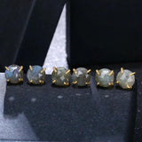 Labradorite Stud Earrings 925 Silver Women's Post Earrings