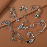 Gothic Elf Wings Ear Clip Dark Wind Punk Devil Earrings
