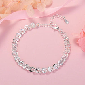 925 Silver Carved Bracelet for Women