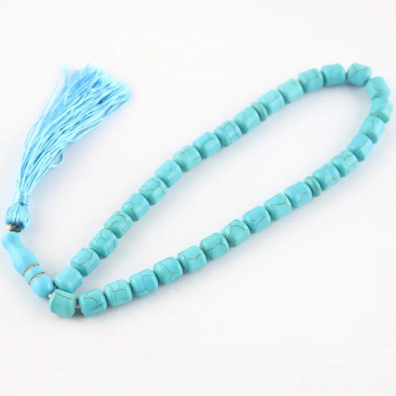 Muslim Bracelet 33 Beads Tasbih Allah Bracelet 8*10mm Stone Beads Tassel Gift
