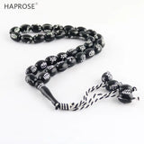 Allah Text Beads Retro Style Bracelet 33 Beads Islam Muslim Allah 10*13mm