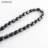 Allah Text Beads Retro Style Bracelet 33 Beads Islam Muslim Allah 10*13mm