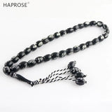 Allah Text Beads Retro Style Bracelet 33 Beads Islam Muslim Allah 10*13mm
