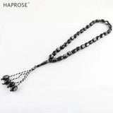 Allah Text Beads Retro Style Bracelet 33 Beads Islam Muslim Allah 10*13mm