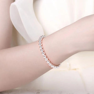 6mm Hollow Mens Beaded Bracelets Homme Fashion925 Sterling Silver String