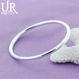 925 Sterling Silver Bangle for Women Charm Jewelry