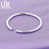 925 Sterling Silver Bangle for Women Charm Jewelry