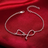 925 Silver Stethoscope Bracelet 8 Inches for Women