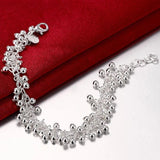 925 Sterling Silver Grapes Beads Bracelet for Wedding