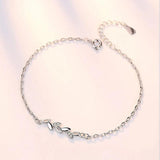 925 Silver Crystal Leaves Bracelet For Women Wedding Jewelry