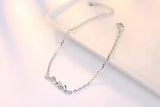 925 Silver Crystal Leaves Bracelet For Women Wedding Jewelry