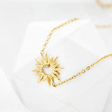 Sunflower Stainless Steel Bracelet European and American Style Retro