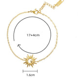 Sunflower Stainless Steel Bracelet European and American Style Retro