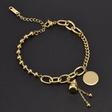 Vintage Titanium Steel Gourd Bracelet for Women