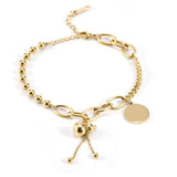 Vintage Titanium Steel Gourd Bracelet for Women