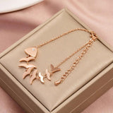 Fishbone Bracelet Women's Double Wear Anklet Jewelry