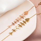 Fishbone Bracelet Women's Double Wear Anklet Jewelry