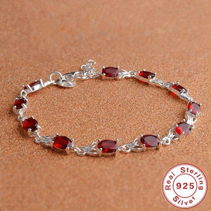 Plata 925 Sterling Silver Heart Bracelet&Bangle Wedding&Birthday Vintage Jewelry