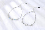 925 Sterling Silver Snowflake Bracelet for Women, Christmas Party Gift