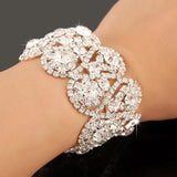 925 Silver Zircon Crystal Charm Bracelet Wedding Jewelry