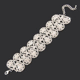 925 Silver Zircon Crystal Charm Bracelet Wedding Jewelry