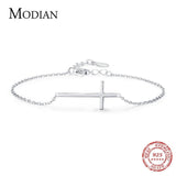 925 Silver Cross Bracelets Chain for Women Girls