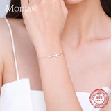 925 Silver Cross Bracelets Chain for Women Girls
