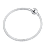 925 Silver Bracelet Star Clasp Snake Chain Rose DIY Charms Bracelet