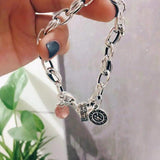 Retro Strawberry Crystal Clock Casual Bracelet Jewelry