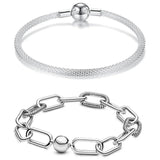925 Sterling Silver Charm Bracelet for Women Jewelry Gift