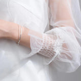Minimalist Bamboo Chain Bracelet 925 Sterling Silver