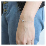 Trustdavis 925 Silver Round CZ Bracelet for Women Gift