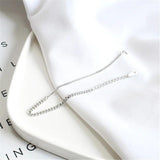 925 Silver Punk Splicing Chain Bracelet Women Classic Party Jewelry