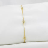 925 Silver Plated Heart Chain Bracelet For Women Charm Jewelry
