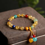 Rutilated Quartz/Amazonite/Agate/Lapis/Amethyst/Jade Bracelet YBR347