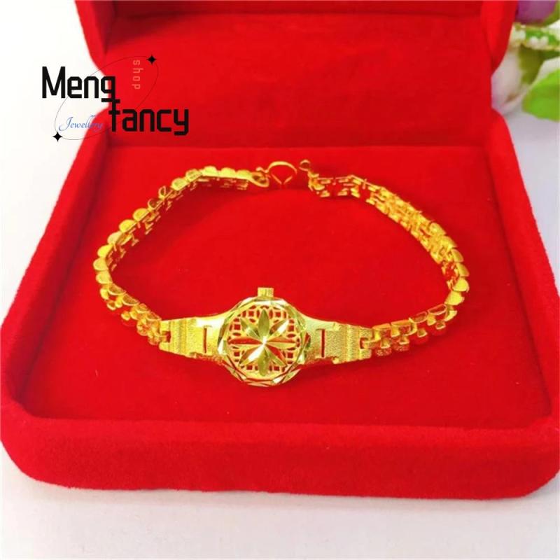 24K Plated Bracelet Watch Vietnam Sand Jewelry Sets Women Accessorie