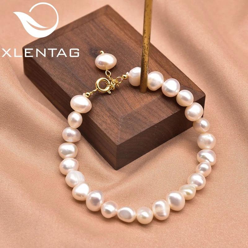 Xlentag Pearl Chain Bracelet Retro Jewelry Gift GB0967