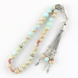 Natural Agate Stone Tasbih Muslim Prayer Beads Bracelet 8mm