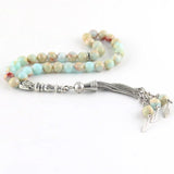 Natural Agate Stone Tasbih Muslim Prayer Beads Bracelet 8mm