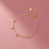 TrustDavis 925 Sterling Silver CZ Bracelet For Daughter Gift