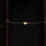 925 Silver Heart Chain Bracelet 14K Women Fine Jewelry
