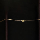 925 Silver Heart Chain Bracelet 14K Women Fine Jewelry
