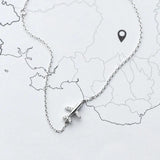 925 Sterling Silver Crystal Aircraft Bracelet