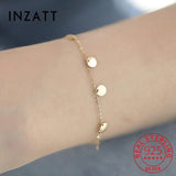925 Sterling Silver Round Charm Bracelet 14K for Women