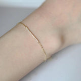 925 Sterling Silver Zircon Chain Bracelet Punk Fine Jewelry